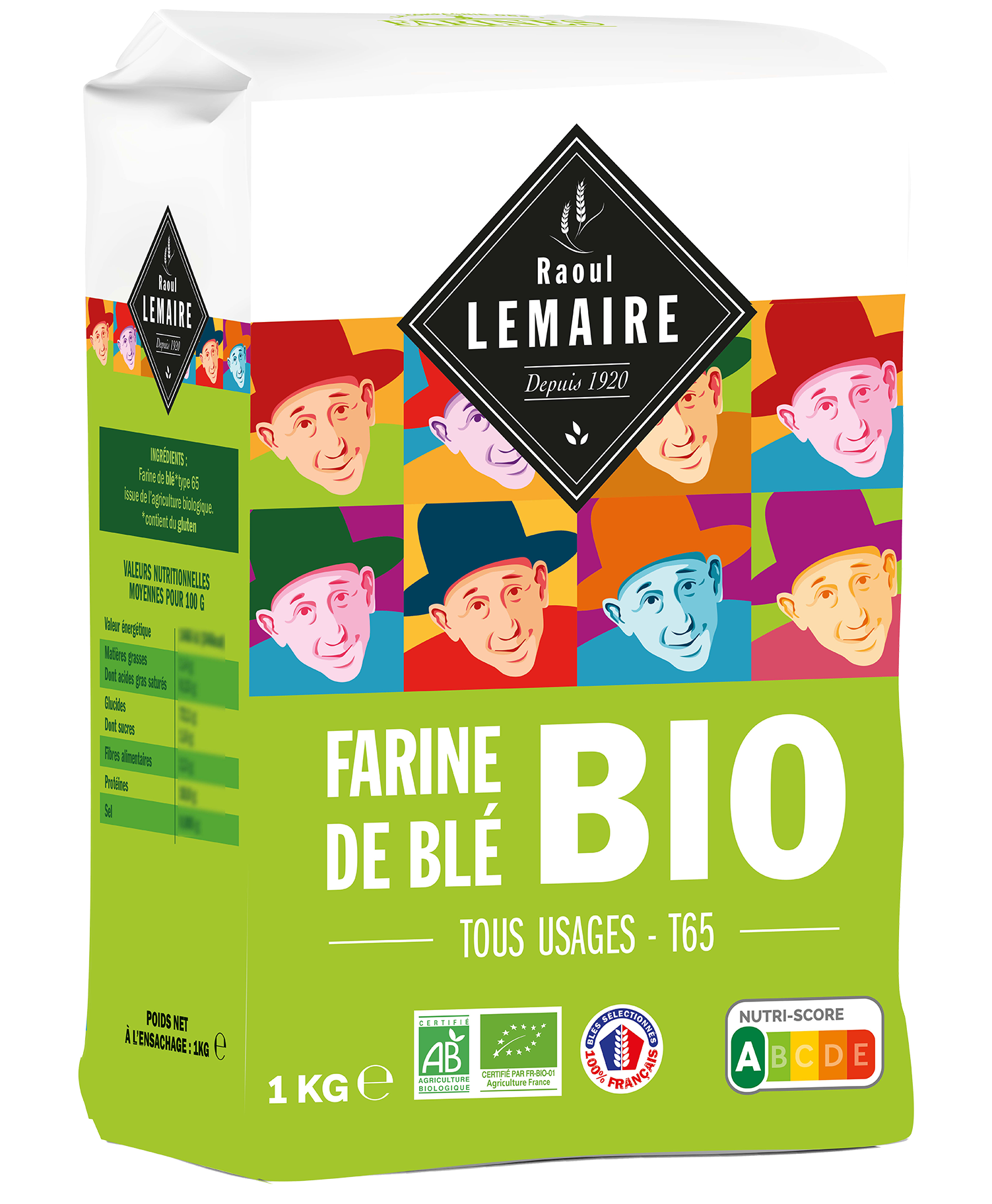 Farine de blé bio T65 Lemaire