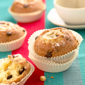 Muffin à la banane & pépites de chocolat