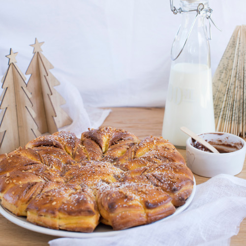 Brioche soleil à la pâte à tartiner chocolat-noisettes