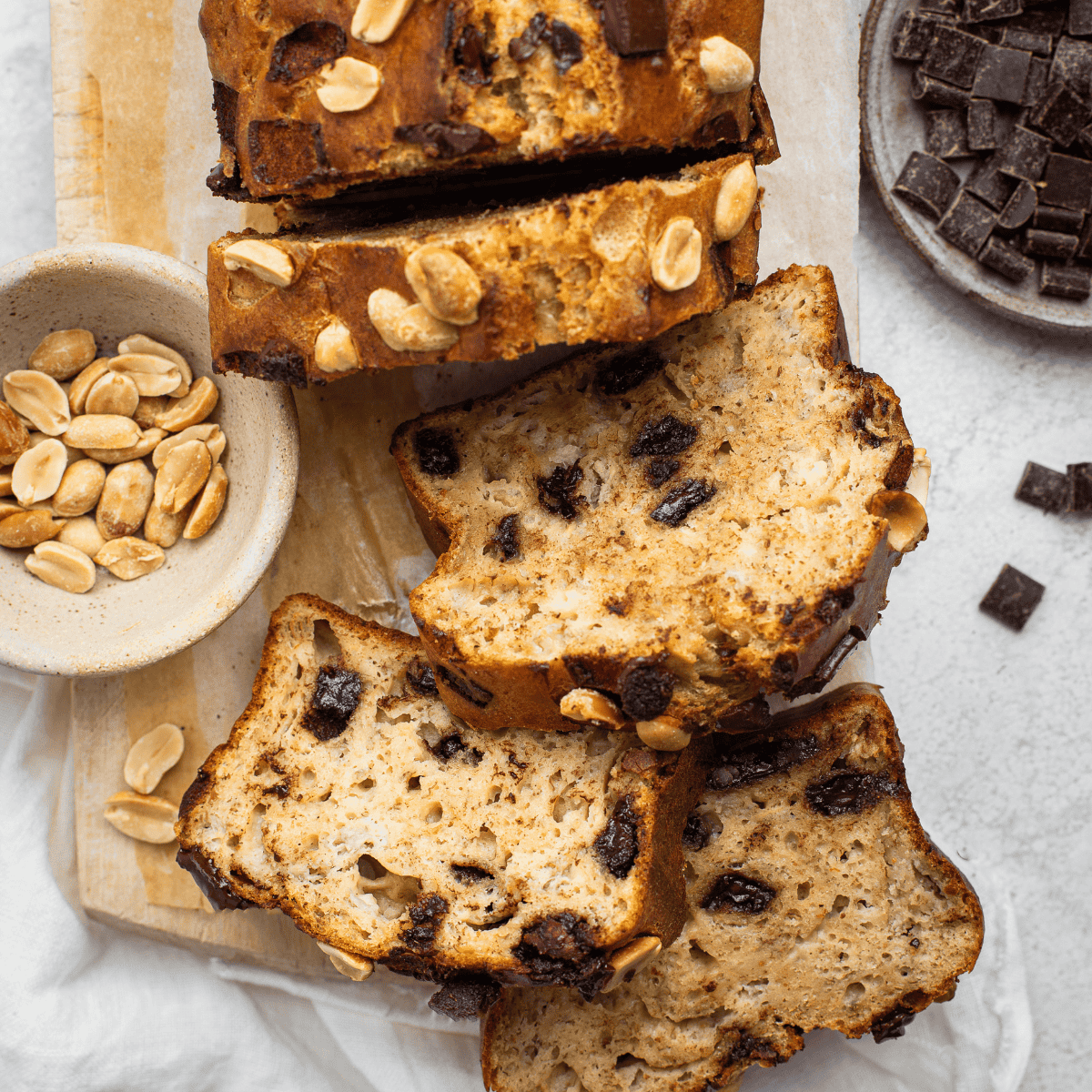 Banana Bread chocolat et cacahuète avec la farine Coeur de Blé Gâteaux