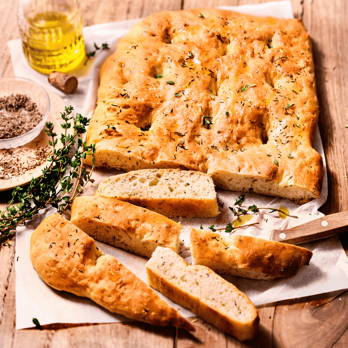 focaccia avec la farine à Pizza Coeur de Blé