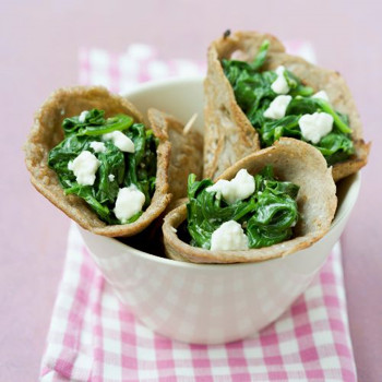 Galette roulée aux épinards et feta