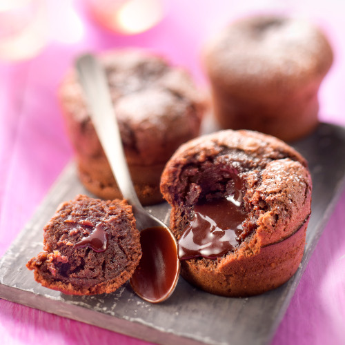 fondant au chocolat noir et à la confiture de lait - Elo à la bouche