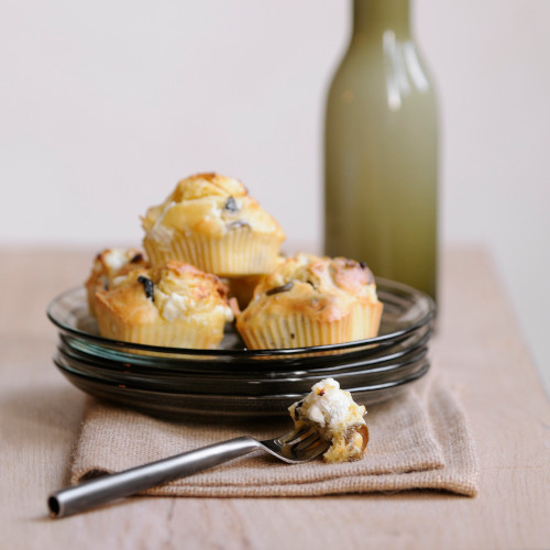 Muffins chèvre-olives