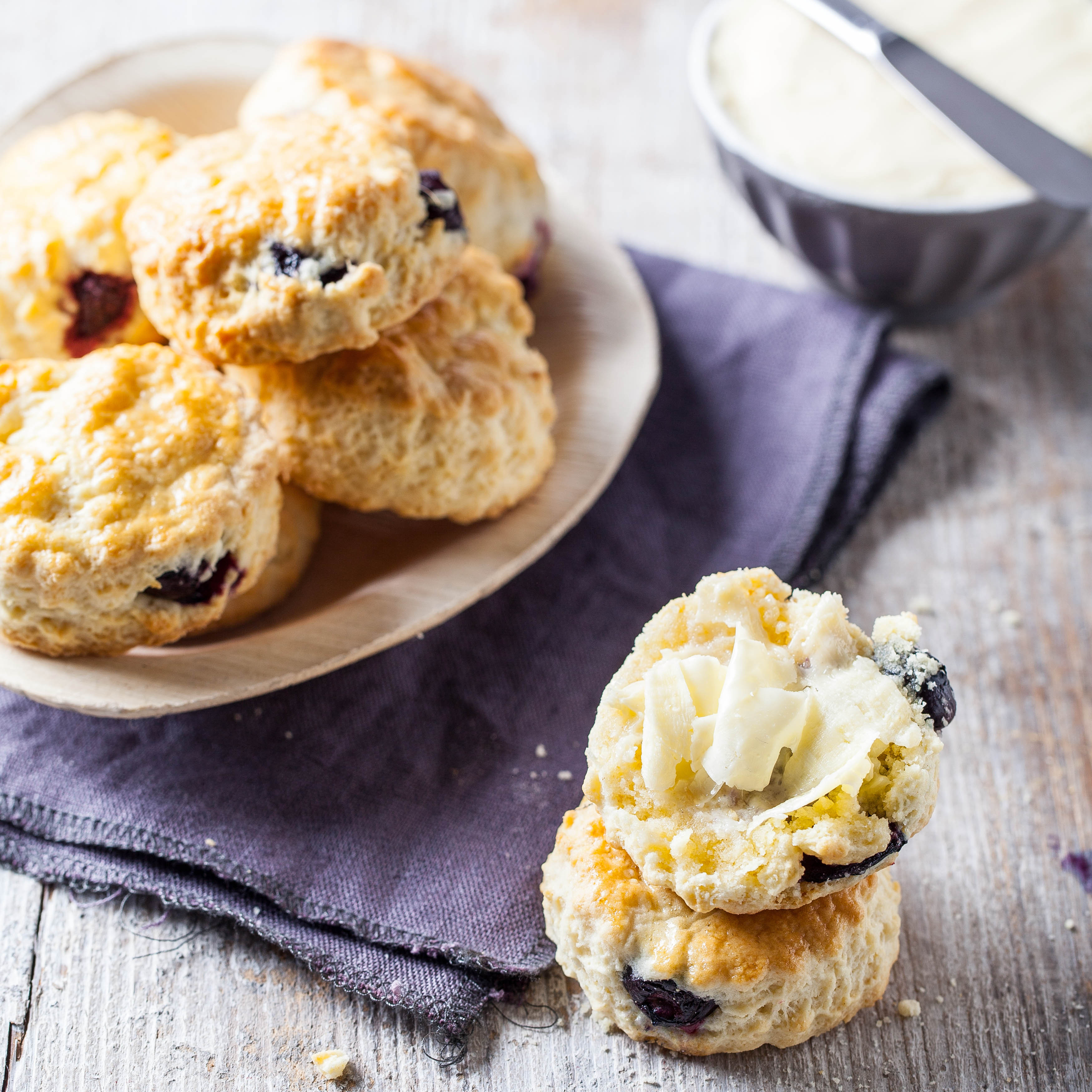 Scones au mûres