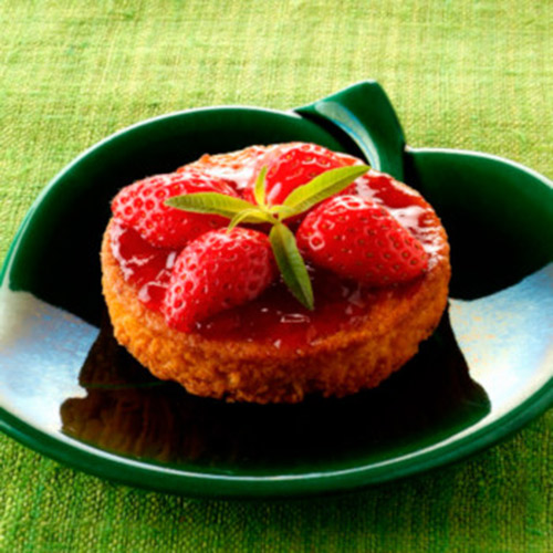 Tartelette aux fraises sur palet breton