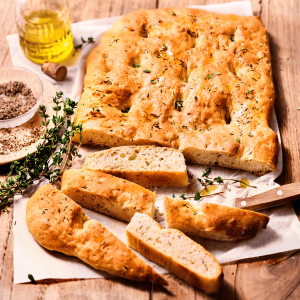 focaccia avec la farine à Pizza Coeur de Blé